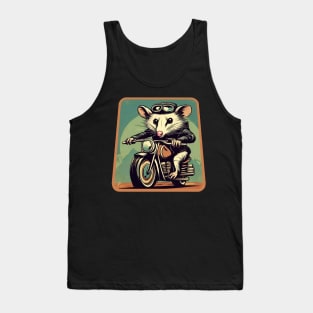 Opossum on motorcycle Tank Top